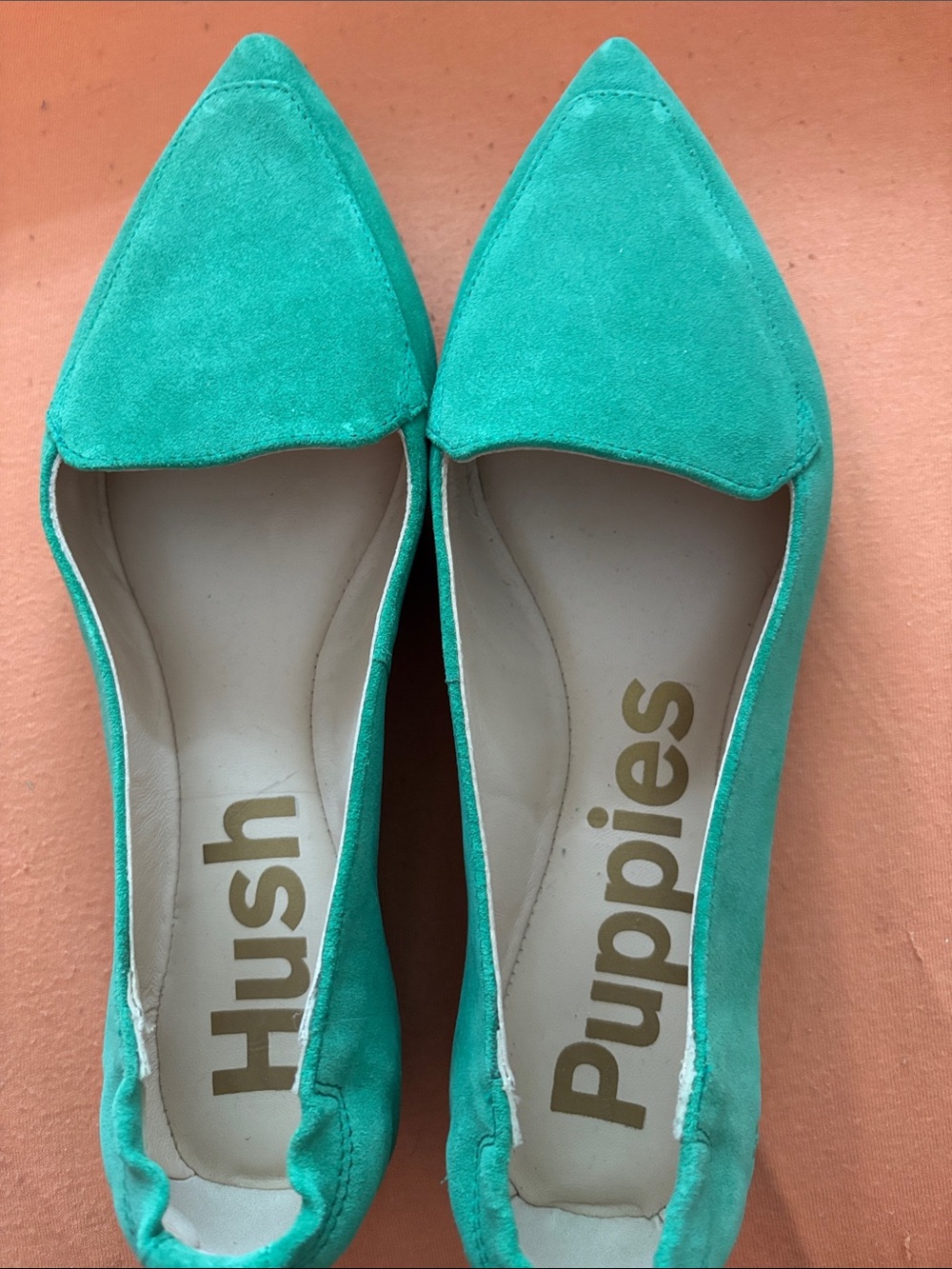Hush Puppies Emerald Green Pointed-Toe Flats